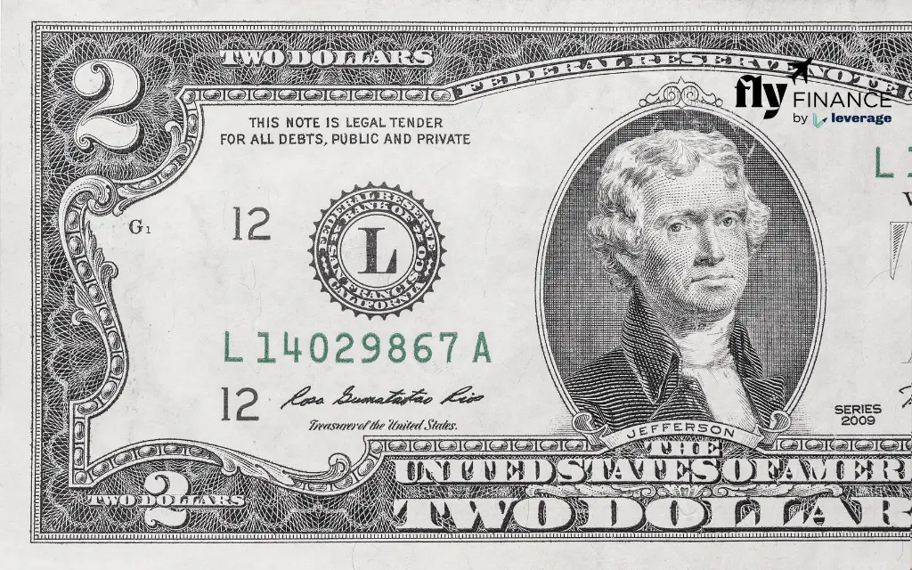 Counterfeit 2 Dollar Bill