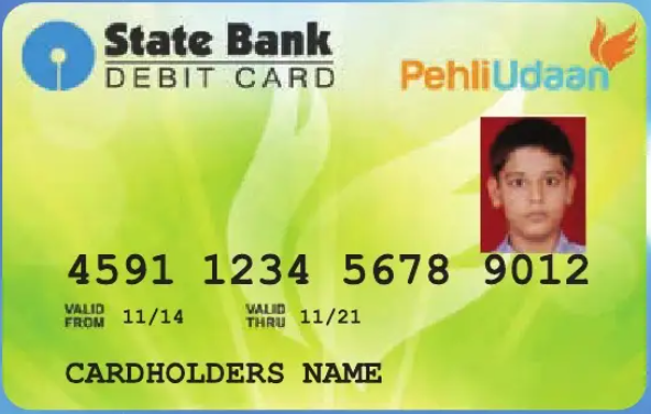 SBI Pehli Udaan Debit Card Front Side